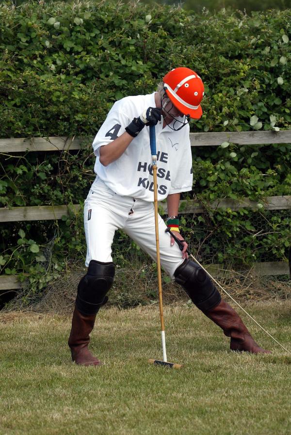 From PAUL BURGMAN-Press-Photos.com 12/06/04  - Jodie Kidd limbers up prior to Polo match. The Gumball 3000 Polo Reunion Party  - (PIC PAUL BURGMAN) Contact Press-Photos.com on 07866694105