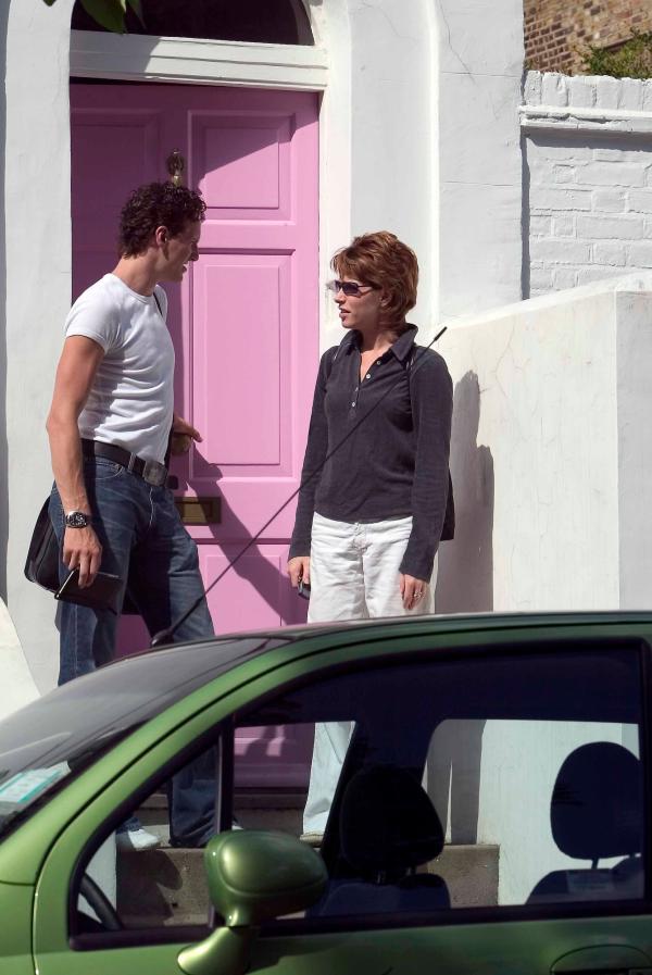 10/8/04 Natasha Kaplinsky and Dancer Boyfriend outside Natasha's house in Chiswick (Pic ©Paul Burgman) Single UK Use, No Reuse, No Resale.