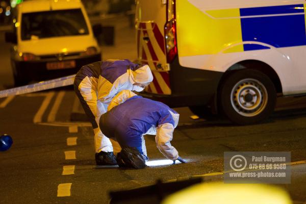 2/02/2015 Police and Forensics on the scene at the Junction of Aldershot Road & Worplesdon Road, GU2 8AF