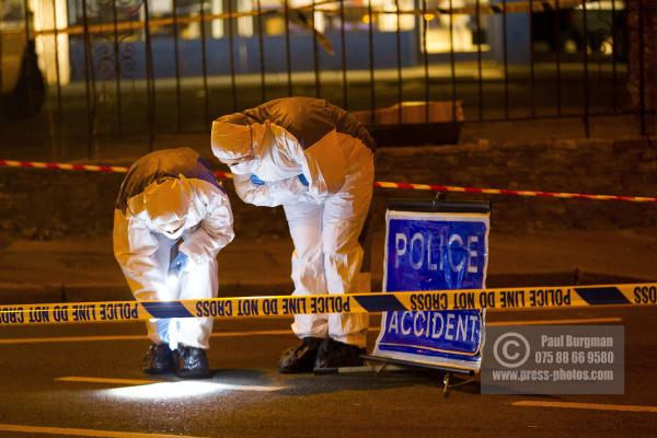 2/02/2015 Police and Forensics on the scene at the Junction of Aldershot Road & Worplesdon Road, GU2 8AF