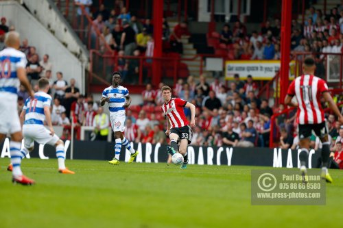 21/04/2018. Brentford v Queens Park Rangers SkyBet Championship Action from Griffin Park.  Brentford's Chris MEPHAM