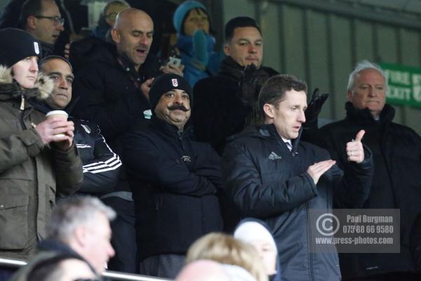 17/03/2018. Fulham v Queens Park Rangers  Action from the SkyBet Championship at Loftus Road.  Fulham Owner Shahid Khan in the ground