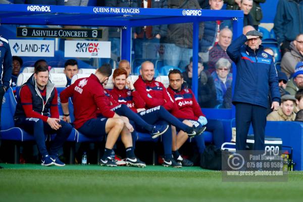 17/02/2018. Queens Park Rangers v Bolton Wanderers. SkyBet Championship Action from Loftus Road.
Queens Park Rangers Manager Ian HOLLOWAY