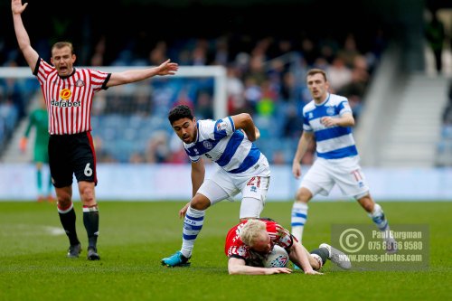 10/03/2018. Queens Park Rangers v Sunderland. Action from the SkyBet Championship at Loftus Road.  QPR’s Massimo LUONGO